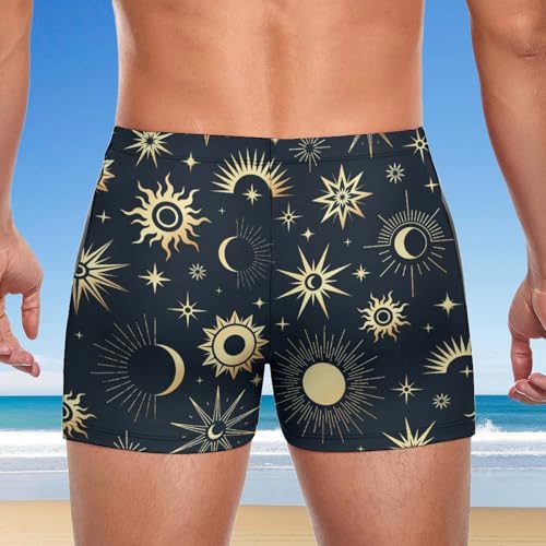 Short de bain homme étoiles lune soleil à séchage rapide - 3