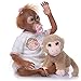 iCradle Reborn Dolls 52 cm Liebevoll Reborn Baby Monkey Puppe Weiches Silikon realistisch schöne Puppen Neugeborene Playmate (Monkey 3)