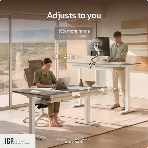 Electric standing desk adjustable