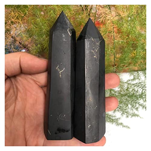 Torre de Shungit natural en set de 3 piedras de cuarzo para regalar en bodas 2