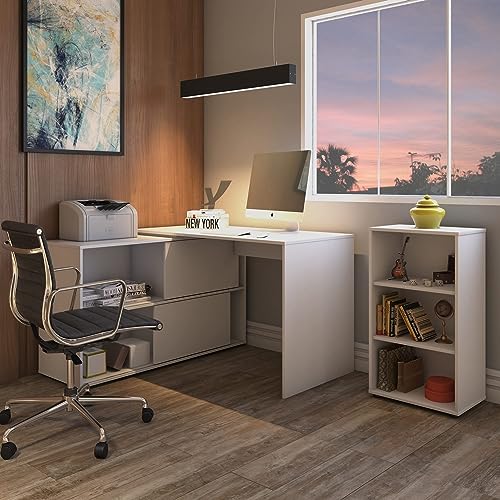 Estante Decorativa Clean 2 Prateleiras Branca Artany