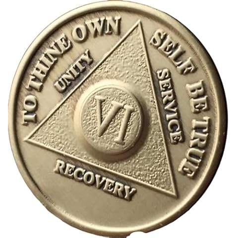 6 YEAR Bronze MEDT - AA Recovery Medallion / Coin - Anniversary or Birthday by MEDT Cover