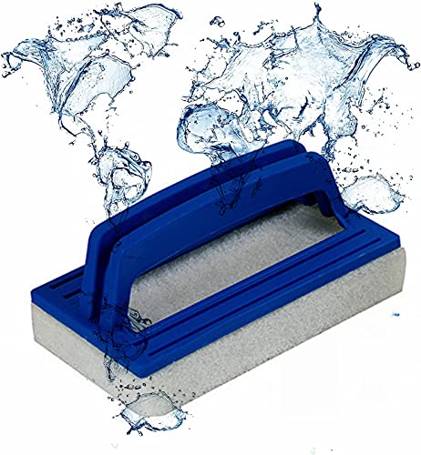 Éponge de piscine avec poignée, nettoyage de piscine, éponge à main, gomme pour ligne d'eau, brosse de nettoyage pour le nettoyage de la saleté et de la mousse dans les piscines (1 pièce) Cover