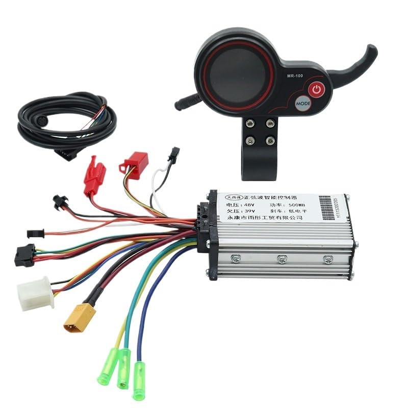 Controleur Trottinette Electrique Kit de Tableau de Bord avec contrôleur 36V 500W, Affichage MR-100, Accessoires for Scooter électrique ContrôLeur sans Moteur(48V Set)