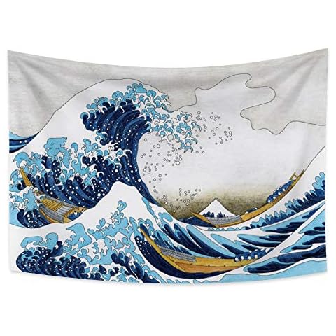 Tapiz decorativo YONGFOTO Ukiyo-E Gran Ola Cover