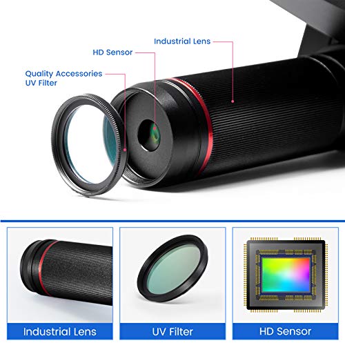 Image of Andonstar 10.1'' WiFi HDMI Digital Microscope AD409, 1080P Long Object Distance PCB Soldering Microscope for Electronics Repair, Support PC Connection to Measure