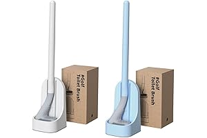 Silicone Golf Toilet Brush Wall-Mounted Clean Soft Brush Head Long-Handled