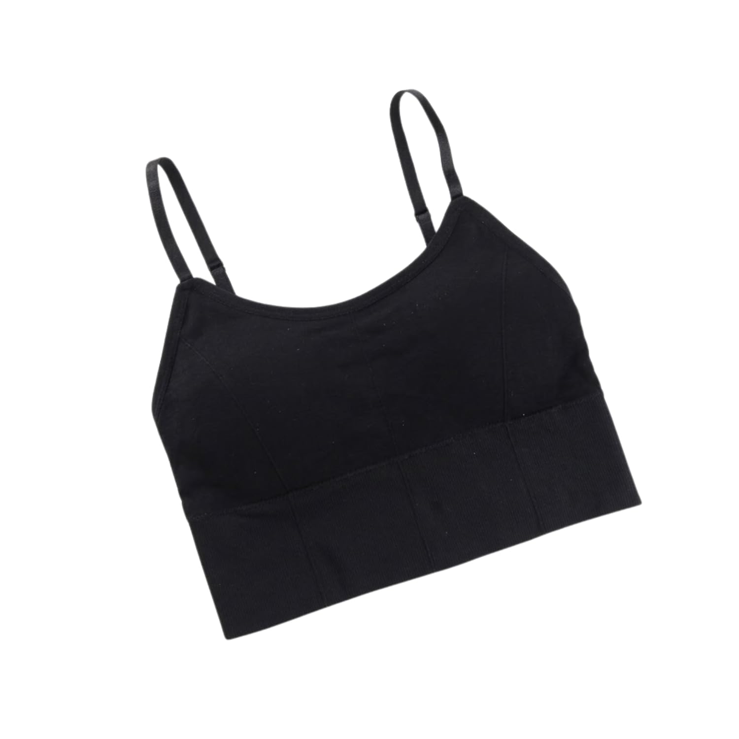 Cotton Blend Single Strap Sports Bra for Women | Stretchable Wireless Non-Padded Camisole Bra | Comfortable Everyday Gym Yoga Activewear Bralette for Ladies-picture-18