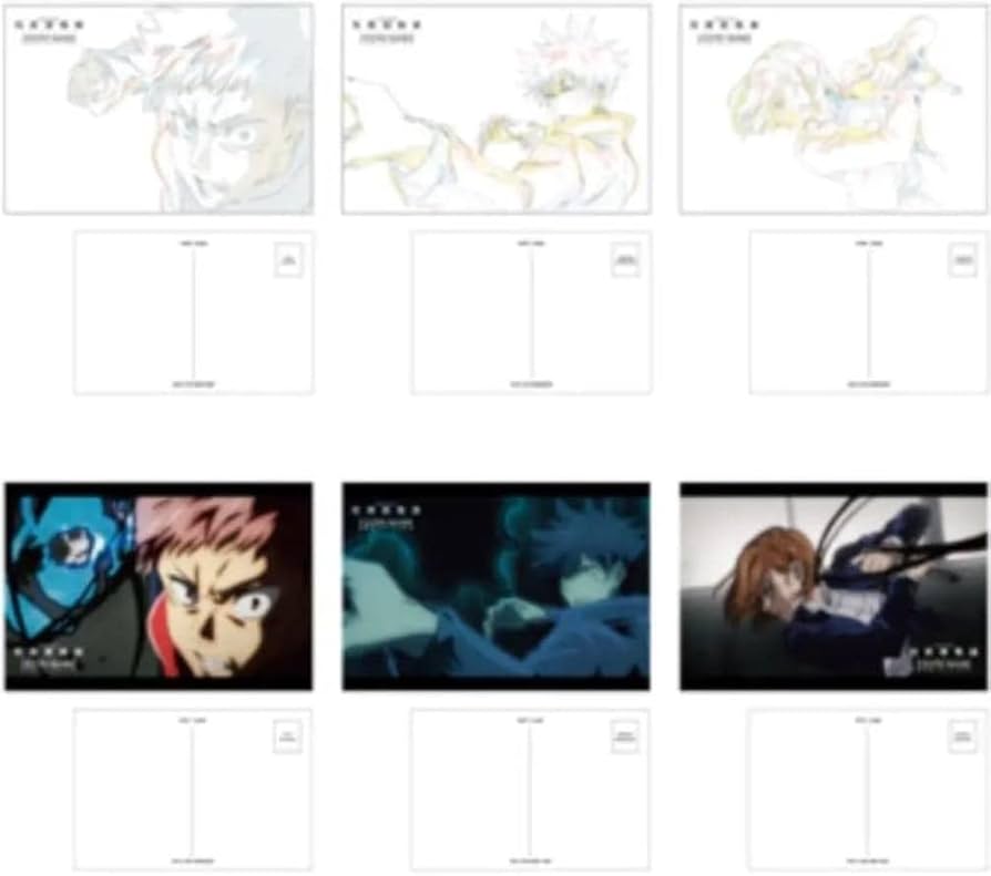 【6枚セット‼︎】【大人気商品!!】 呪術廻戦 ポストカード Amazon.co.jp: アニメーション 呪術廻戦展 名場面ポストカード 6