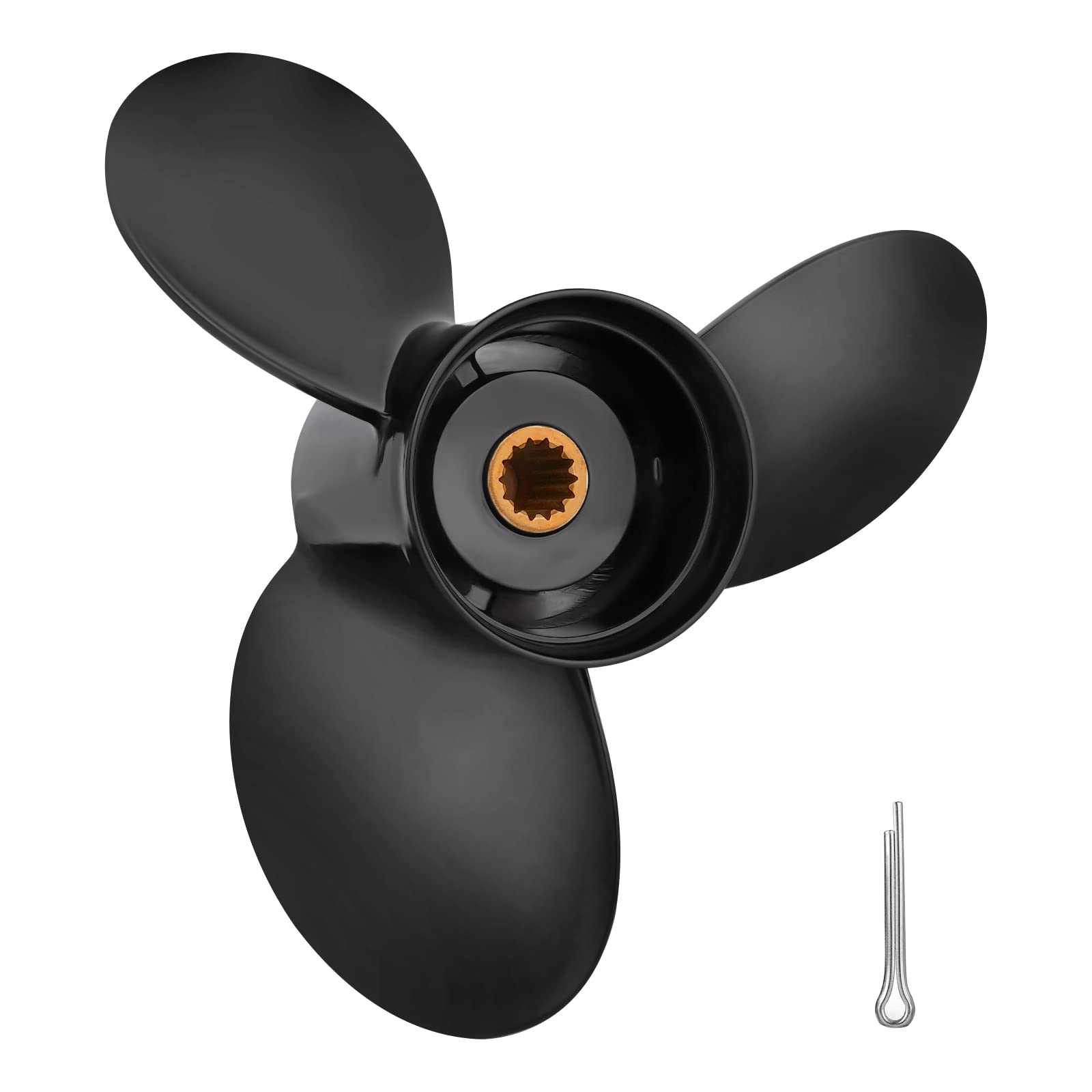 OEM Upgrade Aluminum Boat Propeller Fit BRP Johnson Evinrude OMC Stern Drive 15-35 HP 14 Spline Tooth RH