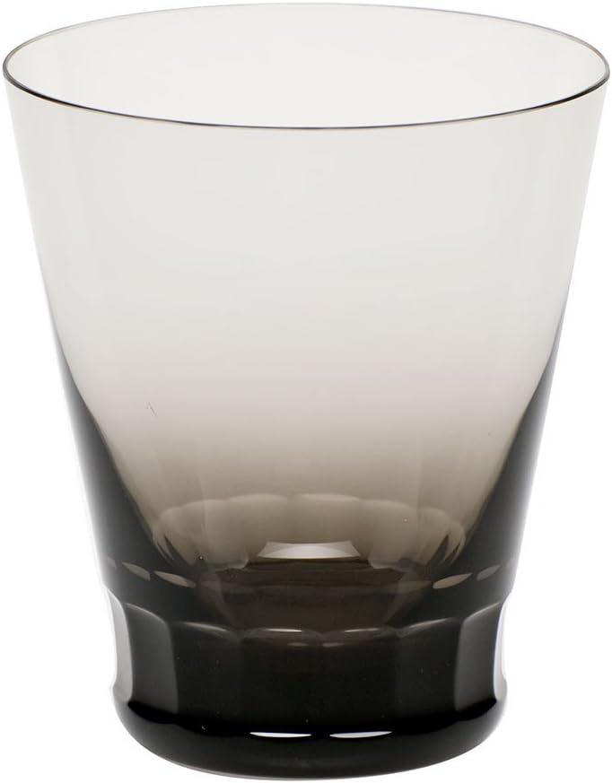 MOSER CRYSTAL FLUENT Double old fashioned 12.3 oz. cut smoke