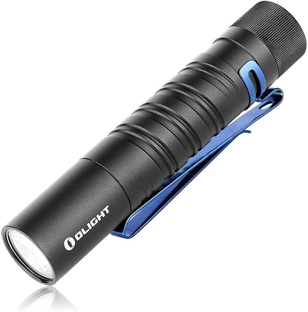 OLIGHT I5T EOS Slim EDC Torch 300 Lumens Powered by Single AA Battery, Tail Switch Flashlight with Beam Distance 196ft, Dual-Output for Camping and Hiking, Black