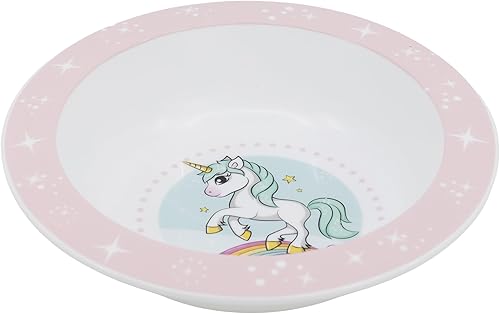 Bol pour enfant réutilisable pour micro-ondes Licorne
