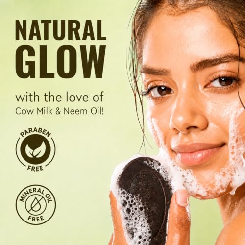 Image of Pure Herbal Panchgavya Bathing Soap 100g - Ayurvedic Natural Soap with Cow Ghee, Milk & Curd - Gentle Skin Nourishing Cleansing Bar for Daily Use - For Men & Women (Pack of 4)