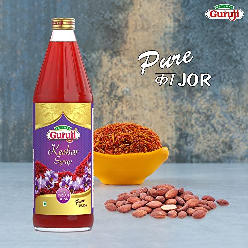Image of Jai Guruji Keshar Dry Fruit Syrup Sharbat, Instant Refreshing Drink For Summer (Mix with milk Only) - 750ml