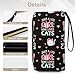 SEBNATAL Fashion Wristlet Clutch Wallet, Long Purse with Portable Rope, Lightweight Just A Girl Who Loves Cute Cats Leather Wallet for Unisex