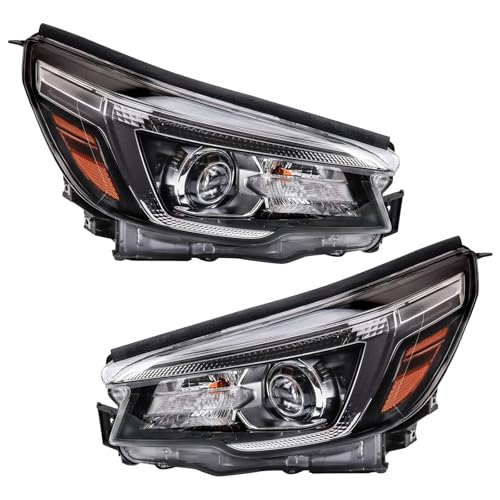 Image of TRQ Headlight Assembly Set Driver & Passenger Side SU2502170 SU2503170 Compatible with 2019-2020 Subaru Forester