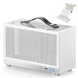S300 - Mini-ITX PC Gaming Case - Front I/O USB 3.0 Type - C Port - SFX Power Supply 100-130mm -Cable Management System - luminum Mini-ITX Motherboard Small Portable PC Case (PCIe 3.0 16X Riser Cable)
