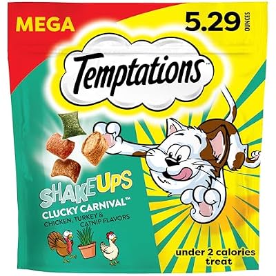 Temptations Cat Treat ShakeUps, Crunchy And Soft Cat Treats, Crustacean Celebration, 5.29 Oz. Pouch