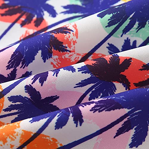 NLGToy Camisas térmicas para meninos verão manga curta Everything camisa praia estampa de coco camis