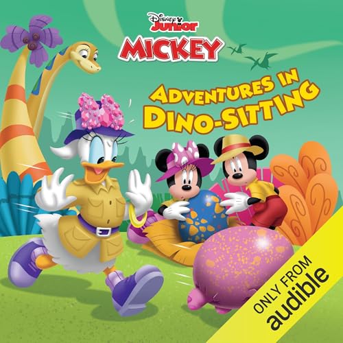 Disney Junior: Mickey Mouse Funhouse: Adventures in Dino-Sitting Audiolibro Por Disney Books arte de portada