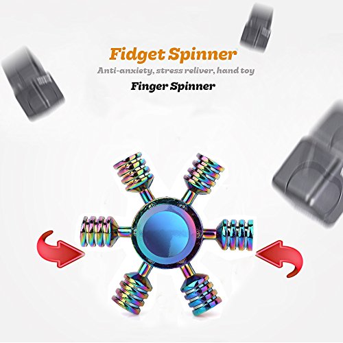 Image of SCIONE Metal Fidget Spinner, Sensory Hand Fidget Toy 5 Pack-Anxiety Toys Stress Relief Reducer, Party Favors for Kid Adult, Gifts for Kids, Classroom Prizes, Party Favors Supplies