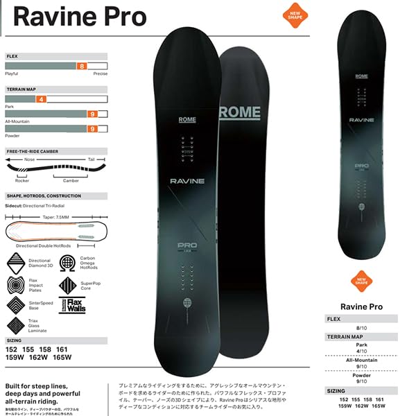 Amazon | ROME SDS ローム RAVINE PRO ラヴィーン プロ メンズ スノボ
