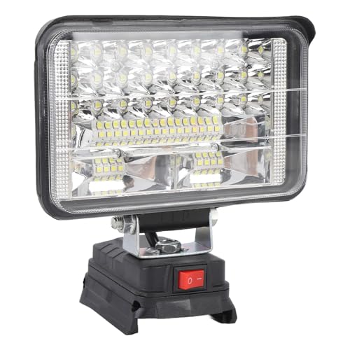 Projecteurs D'extérieur, Lampe de Travail LED 50 W 5 400 Lm 6 000 K, 48 LED Haute luminosité sans Fil, Lumières de sécurité, Lumières de Cour, pour GBA18V80 BAT612 BAT611 BAT610