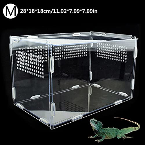 Xuanshengjia Reptiel fokken doos, Reptielen voeden Container Aquarium fokken Tank, Acryl voeden vak voor Spider Hagedis… - Afbeelding 3
