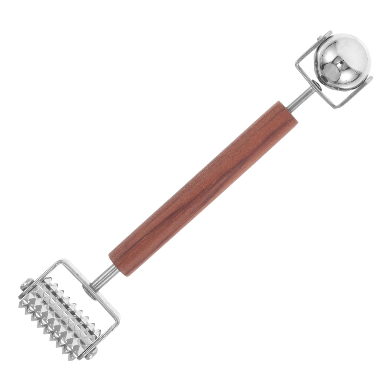 Mobestech Set di Rulli per Viso a Doppia Estremità in Acciaio Inox 3d per Massaggio Guasha e Sollevamento Mento, Dispositivo Portatile Anti-rughe e Gonfiore per Cura del Viso e Contorno