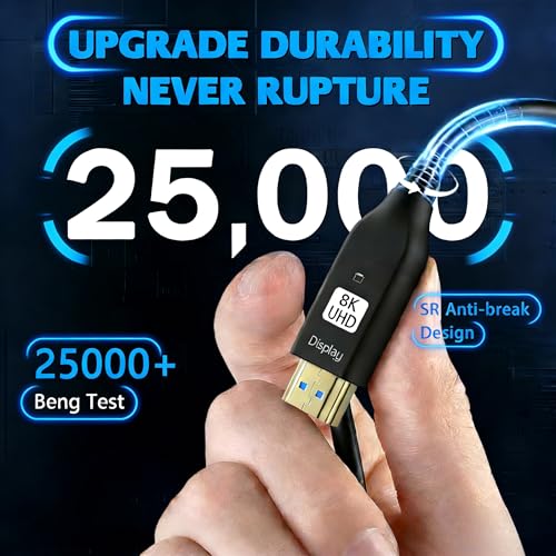 Cable HDMI 8K a 60Hz 4K a 120Hz compatible con PS5 de 50 pies flexible 4