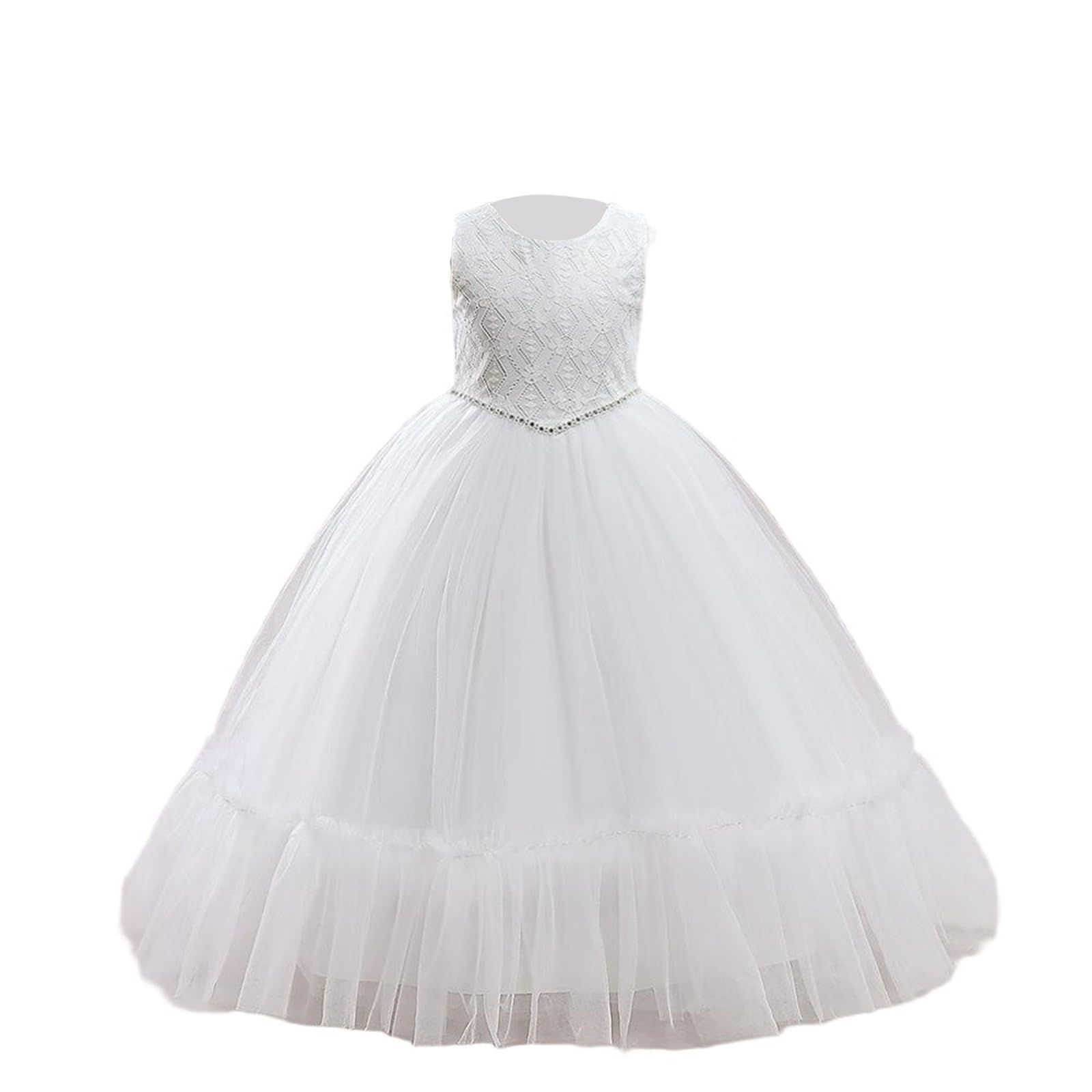 Vestido de princesa para niñas, fiesta de cumpleaños, boda, vestido largo de tul, vestido formal de noche, dama de honor, concurso, vestido de vacaciones para niña