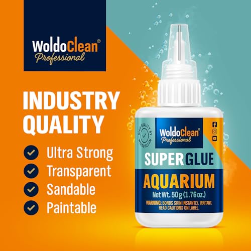 Image of WoldoClean Aquarium Super Glue Gel 50g Fish Safe - Coral, Moss & Plants | Reef Adhesive for Aquascaping, Rocks & Driftwood, Freshwater & Saltwater
