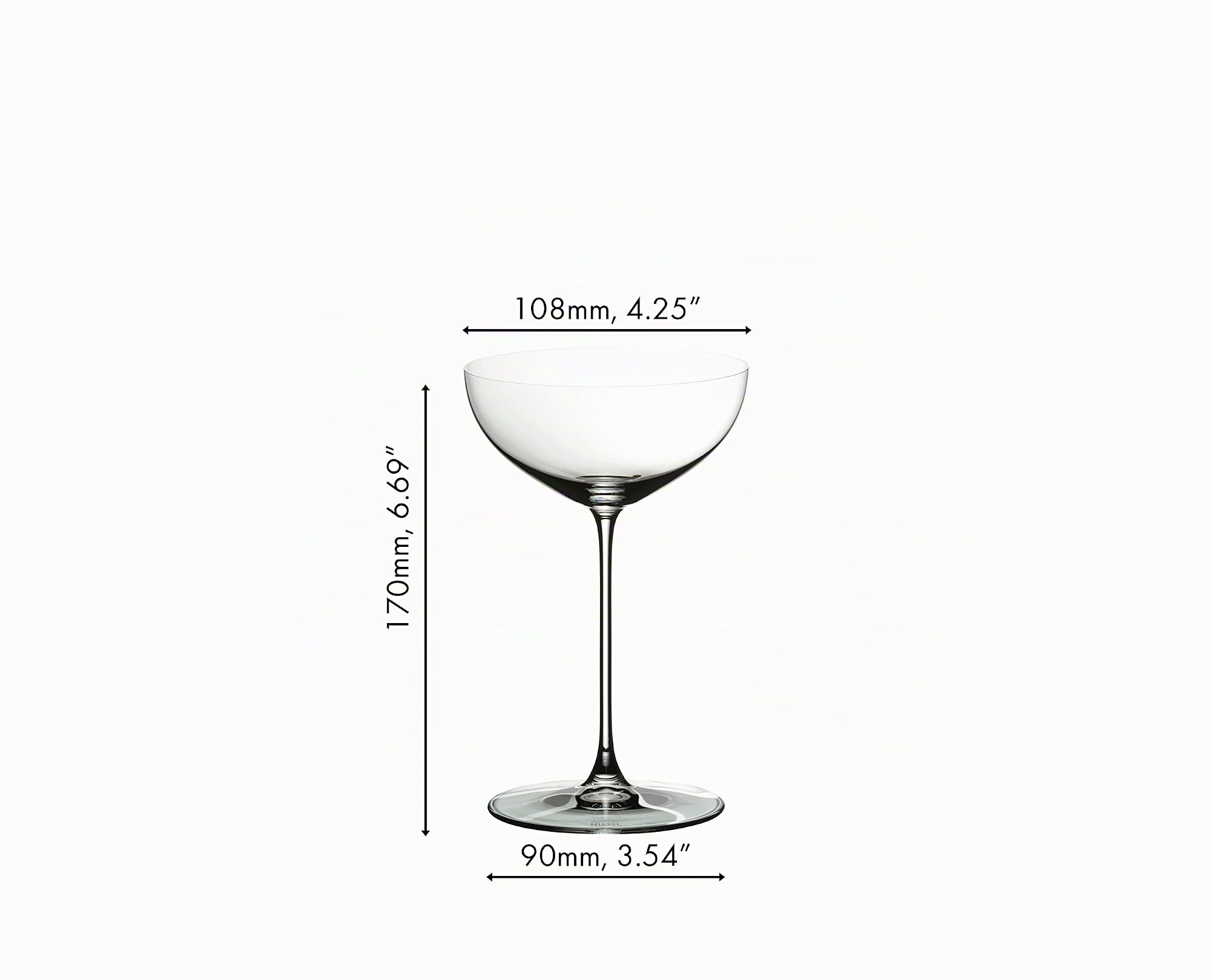 RIEDEL 6449/09 Riedel Veritas Coupe/Cocktail, 2-teiliges Cocktailglas Set, Kristallglas