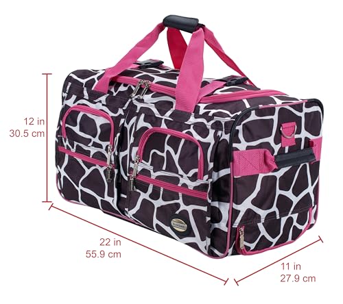 Image of Rockland Rolling Duffel Bag, Black, 22 inch