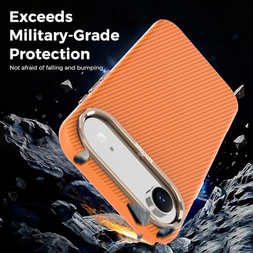Coque magnétique iPhone Air orange antichoc en carbone - 6