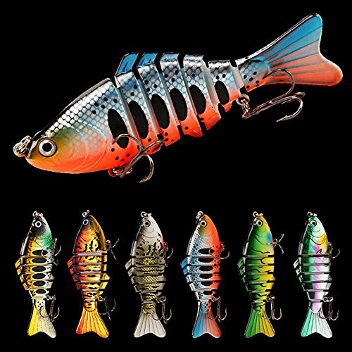 Andoer 10cm / 16g Iscas de pesca Artificial Multi Jointed Seções Artificial Hard Isca
