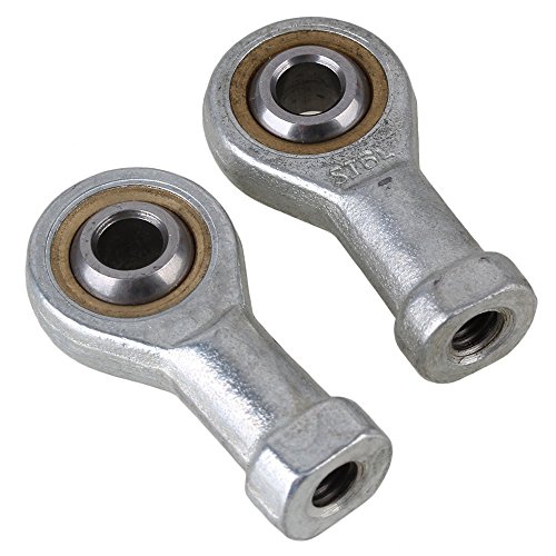 cnbtr Hembra Metrisches Lado Izquierdo Incluso Lubricación Rosca Barra Articulación con 2u00a0Unidades, Plata, size4