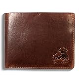BULL GUARD Mens RFID Blocking Bifold Wallet Oil Pull Up Brown Leather Western Secure and Durable Extra Capacity Billfold With Coin Pocket