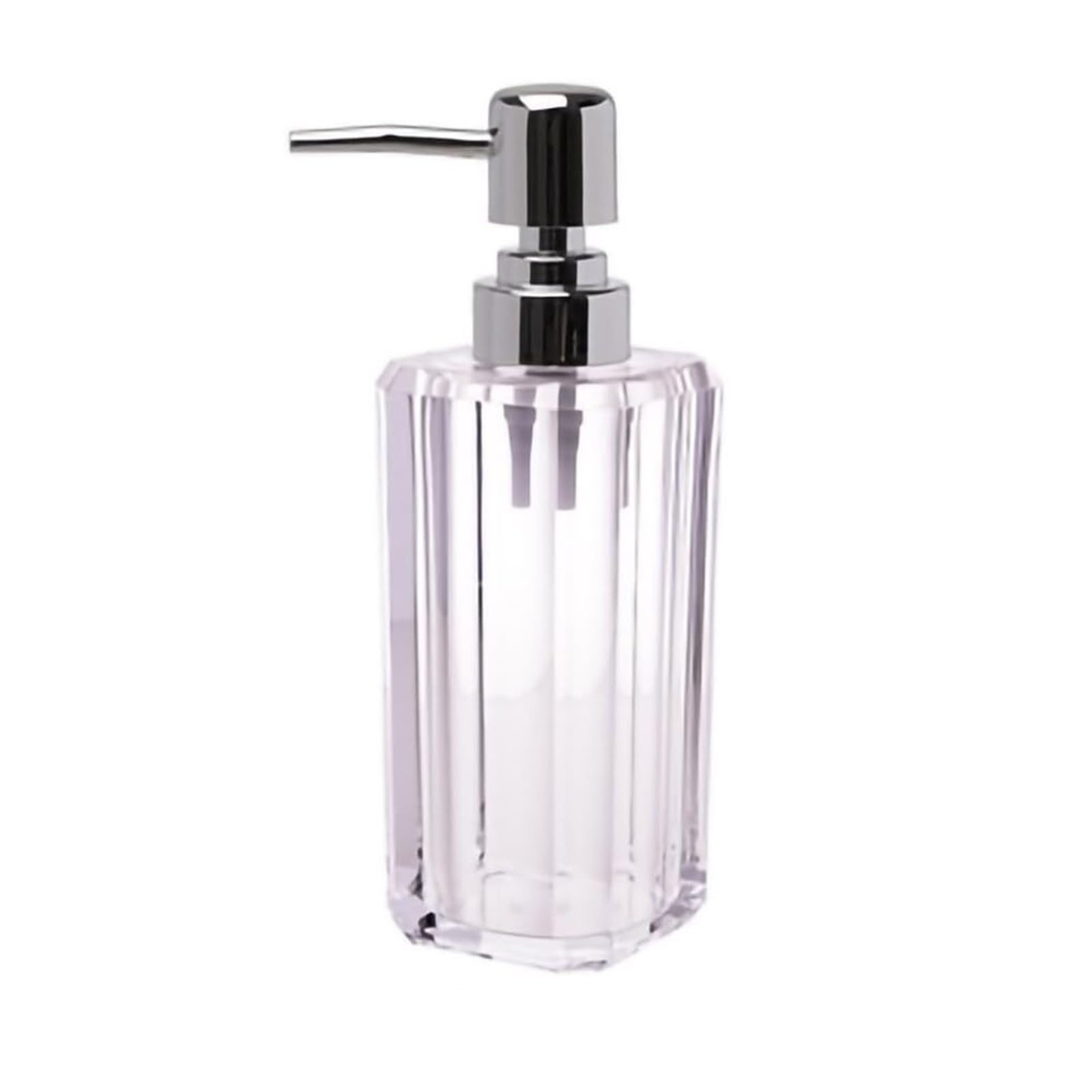 Empty Barthroom and Dish Acrylic Soap Dispenser with Pump Dish Decor for Counter(Transparent)