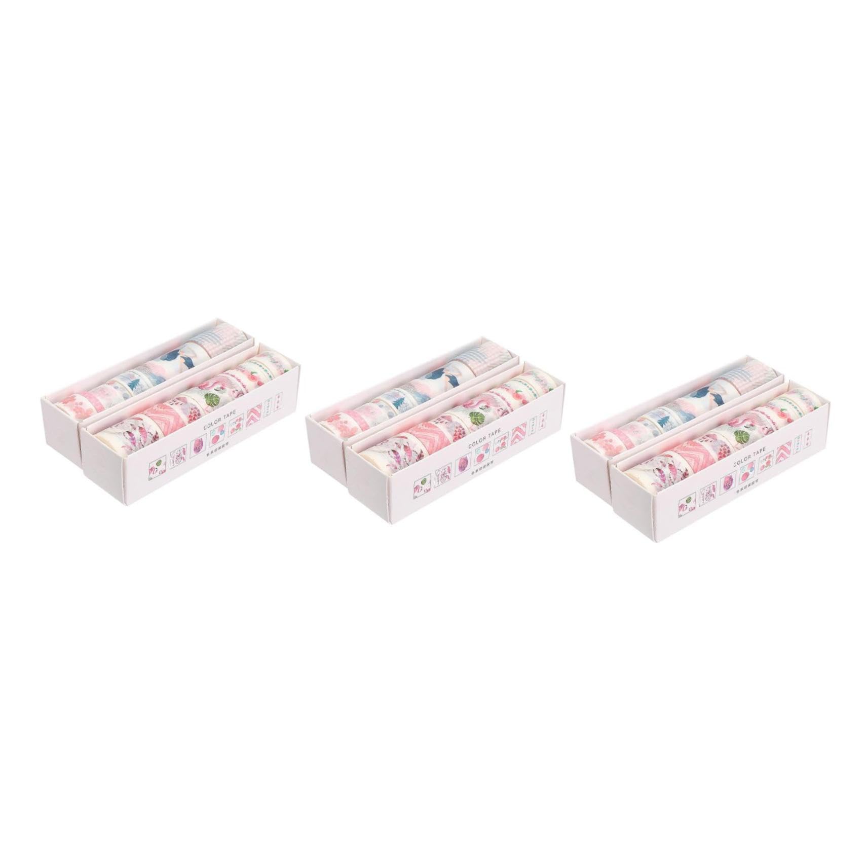 NUOBESTY 48rotoli Nastro Adesivo Decorativo Per Notebook Carta Washi Colorata Per Scrapbooking e Decorazioni Creative Per Diario e Progetti Fai Da Te
