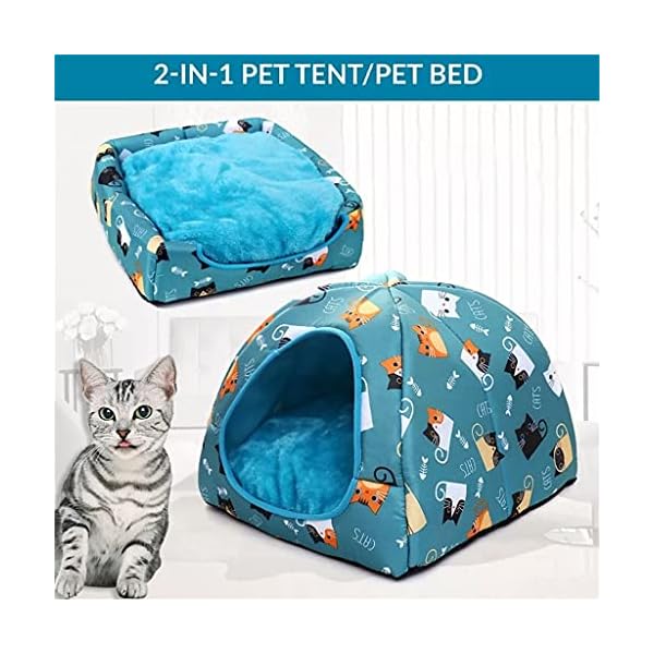 SLATIOM-Bed-For-Portable-Pet-Small-Dog-House-Kittens-Basket-Cushion-Pillow-Mat-Tent-Removable-Puppy-Nest-Cave-Cats-Beds-Color-C-Size-XL SLATIOM Bed - Comfortable and Stylish Pet Beds for Your Furry Friend