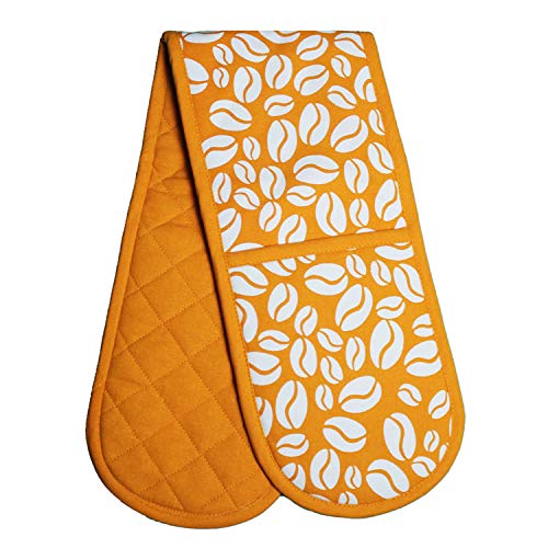 Prime Homewares Orange Bean Design Pot Holder, Double Oven Glove, Tea Towels, Apron Orange Bean Design (Double Oven Glove) - Cosy Home Interiors Prime Homewares Orange Bean Design Pot Holder, Double Oven Glove, Tea Towels, Apron Orange Bean Design (Double Oven Glove)