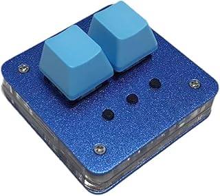 2 Key Mini Copy Paste Programmable Shortcut White USB Keypad,Hotswap Mechanical Keyboard,One Handed Customizable Macro Pad for Working and Gaming