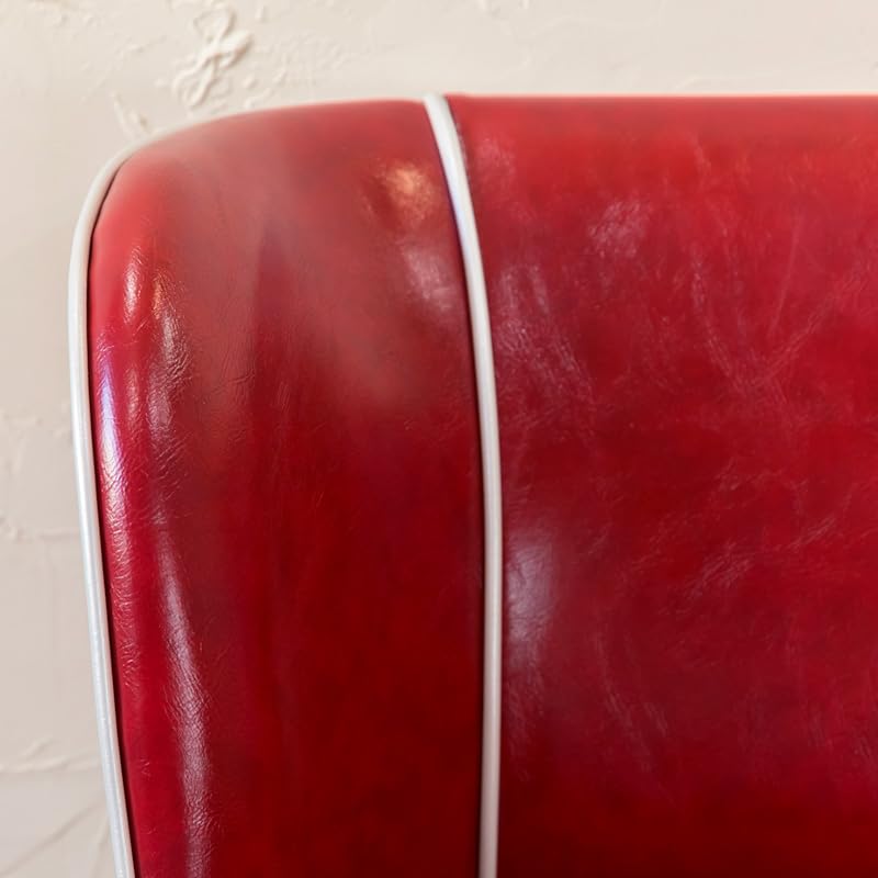 Amazon｜Donovan ダイニングチェアー 木製 座面高46cm PUレザー レッド