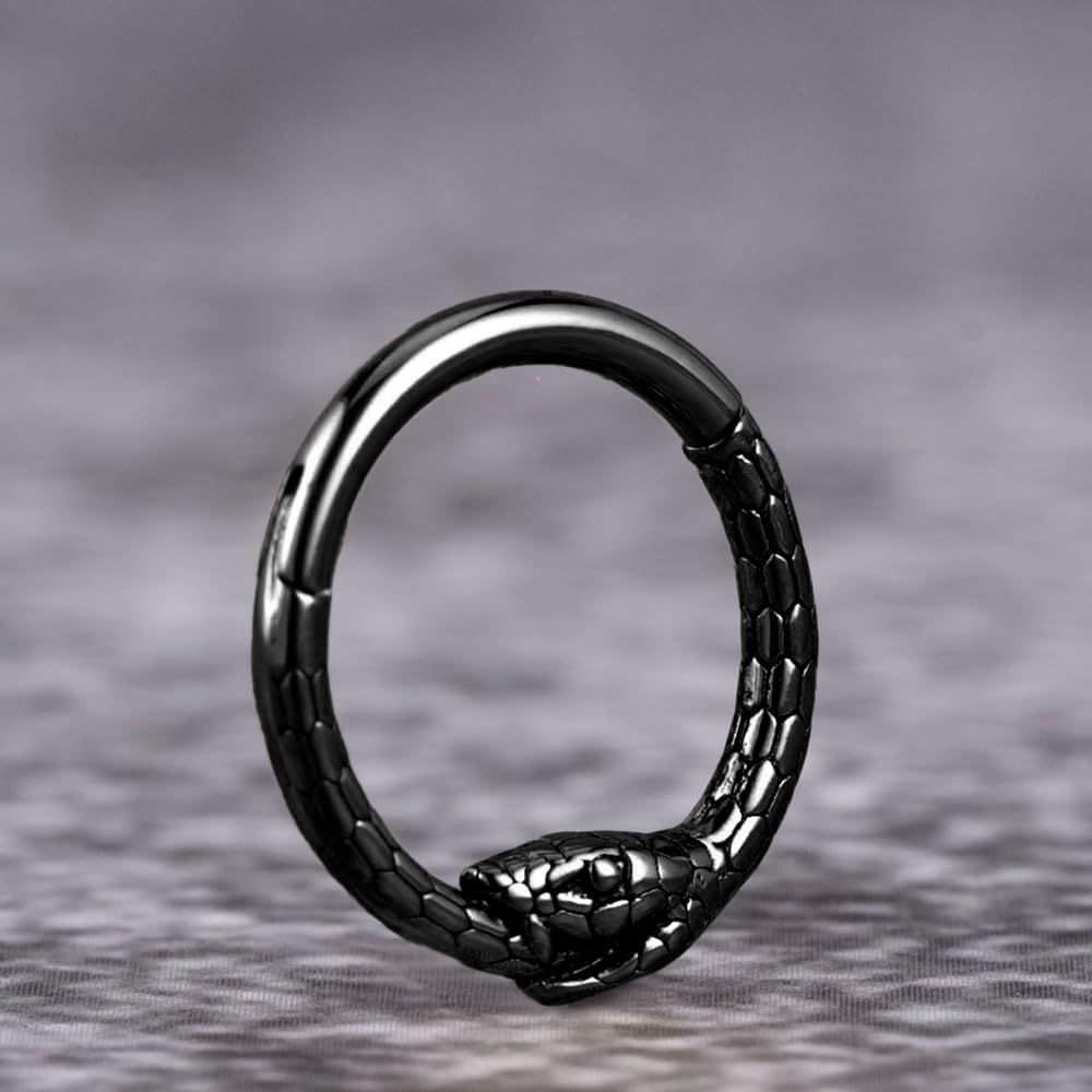DOEARKO 16G Septum Ring 8mm Fashion Nose Rings Cartilage Hoop Segment Septum Clickers 316L Stainless Steel Piercing Body Jewelry