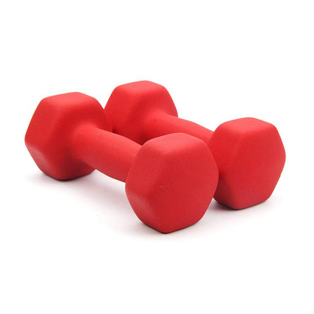 Hex Rubber Kurzhanteln für Frauen und Männer, Gusseisen Farbe Hanteln Gewicht Set, Gewichte Fitness Home Gym Übung Langhantelset, 1 kg / 1,5 kg / 2kg / 3kg / 4kg / 5kg (1 Paar),Rot,1.5kg*2