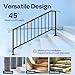 VIVOHOME 2-Pack 6 Step Galvanized Steel Hand Rails for Outdoor Steps – Curved Ends and Safety Balusters Exterior Railing for Porch, Deck, or Indoor Stairs, Complete Installation Kit