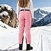Sinzelimin 4-13T Kids' Ski Pants Winter Fashion Colorblock Waterproof Insulated Snow Trouser Hiking Sweatpant for Boys/Girls