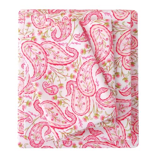 Image of Mooreeke Cozy Floral Paisley Microfiber Printed Full Sheet Set